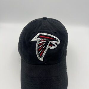 Falcons Black Sequin Logo Cap